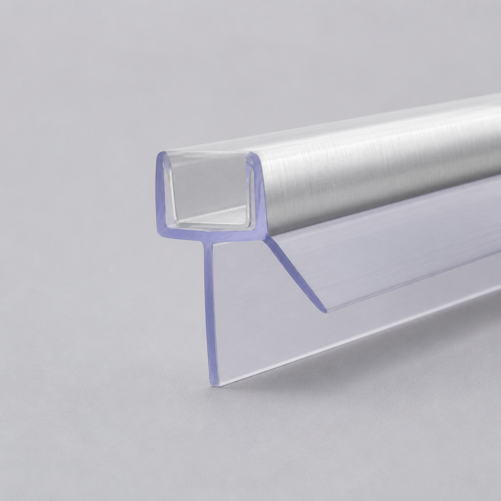 SEAL007CP - Chrome Shower Screen Seal - Fits 4-6mm Glass - Fits 18mm to 23mm gaps