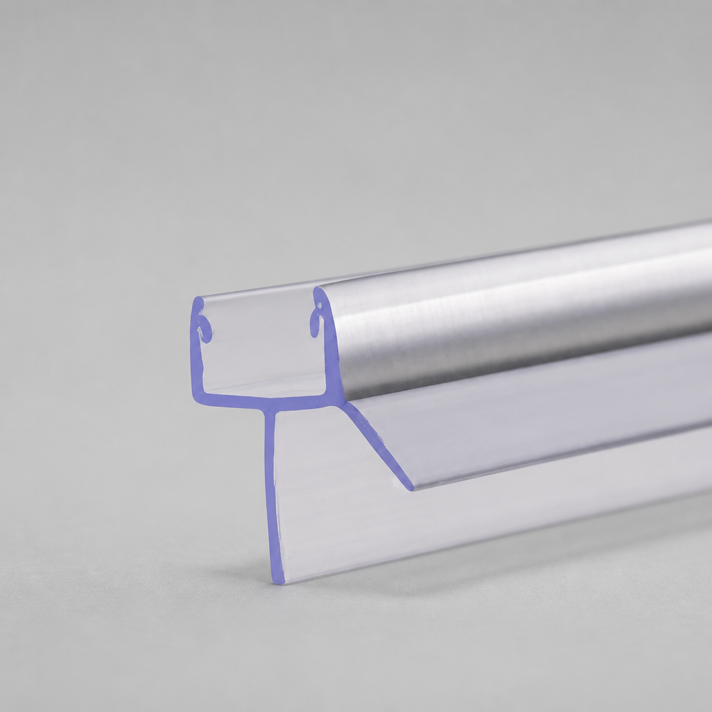 SEAL010CP - Chrome Shower Screen Seal - Fits 8-10mm Glass - Fits 7mm to 12mm gaps