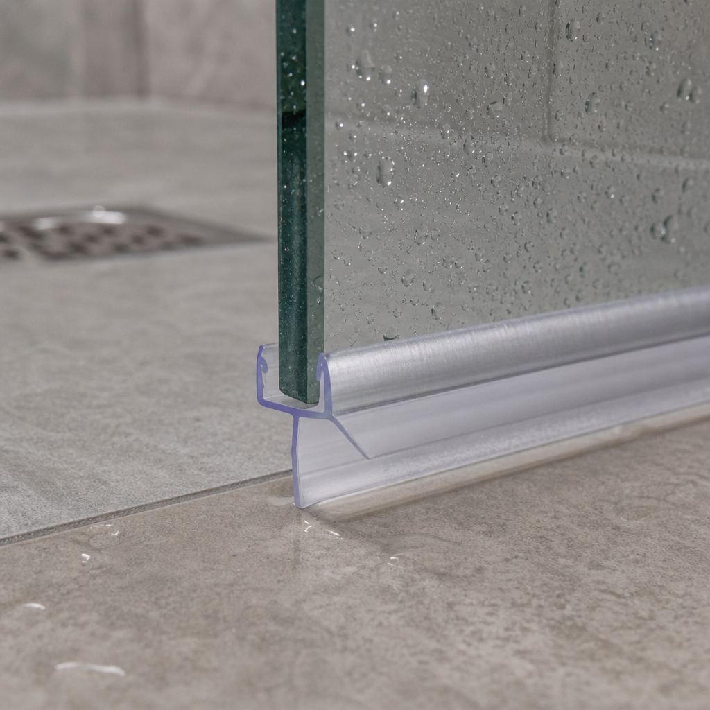 SEAL014CP - Chrome Shower Screen Seal - Fits 8-10mm Glass - Fits 15mm to 20mm gaps