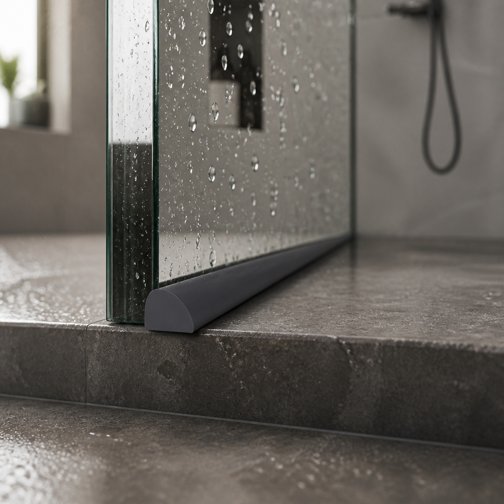 SEAL055G - Shower Threshold Seal - Wet Room Seal - Semi Transparent - Lengths of 800mm, 900mm, 1400mm, 2000mm and 2500mm