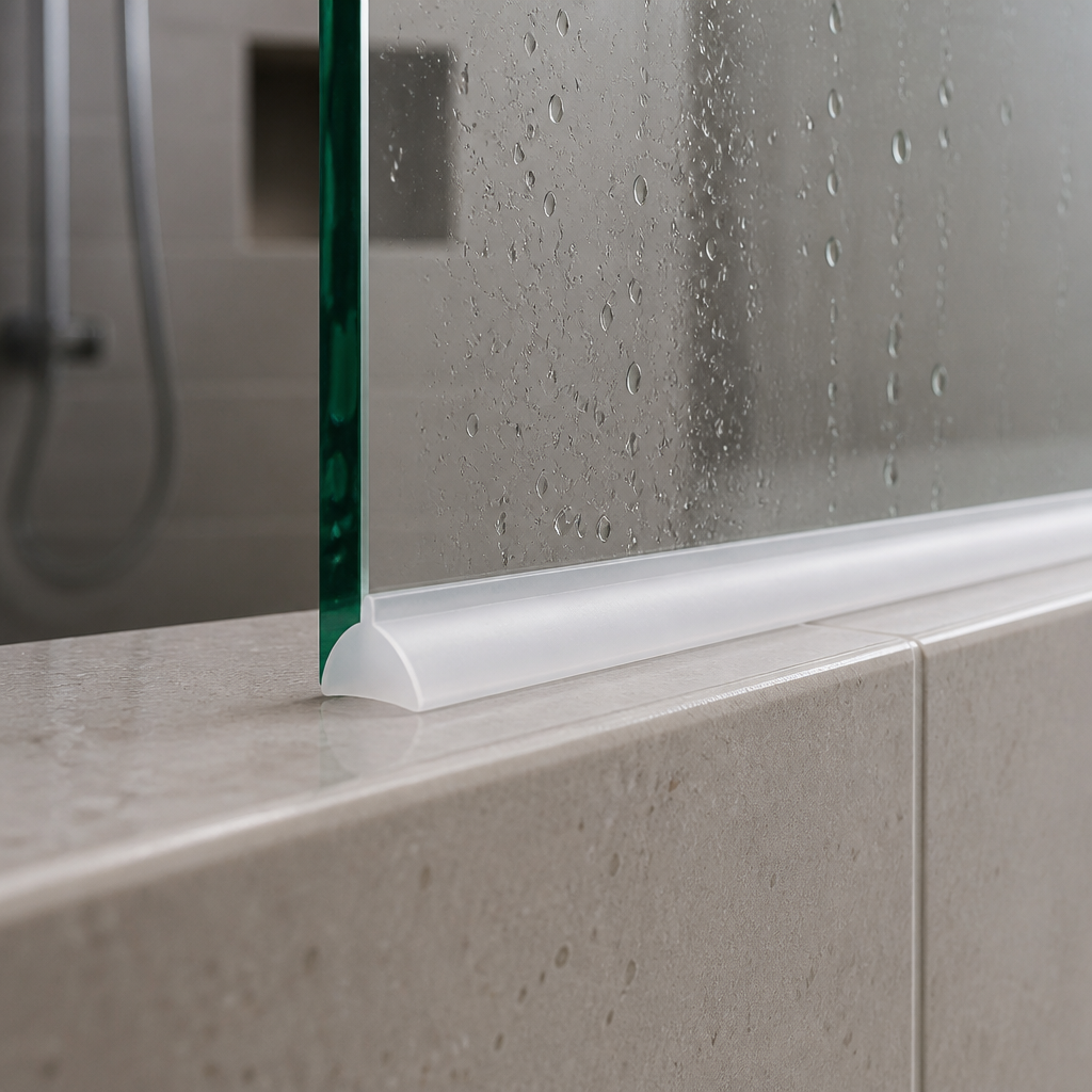 Shower Threshold Seal - Wet Room Seal - White - Lengths of 800mm, 900mm, 1400mm, 2000mm and 2500mm