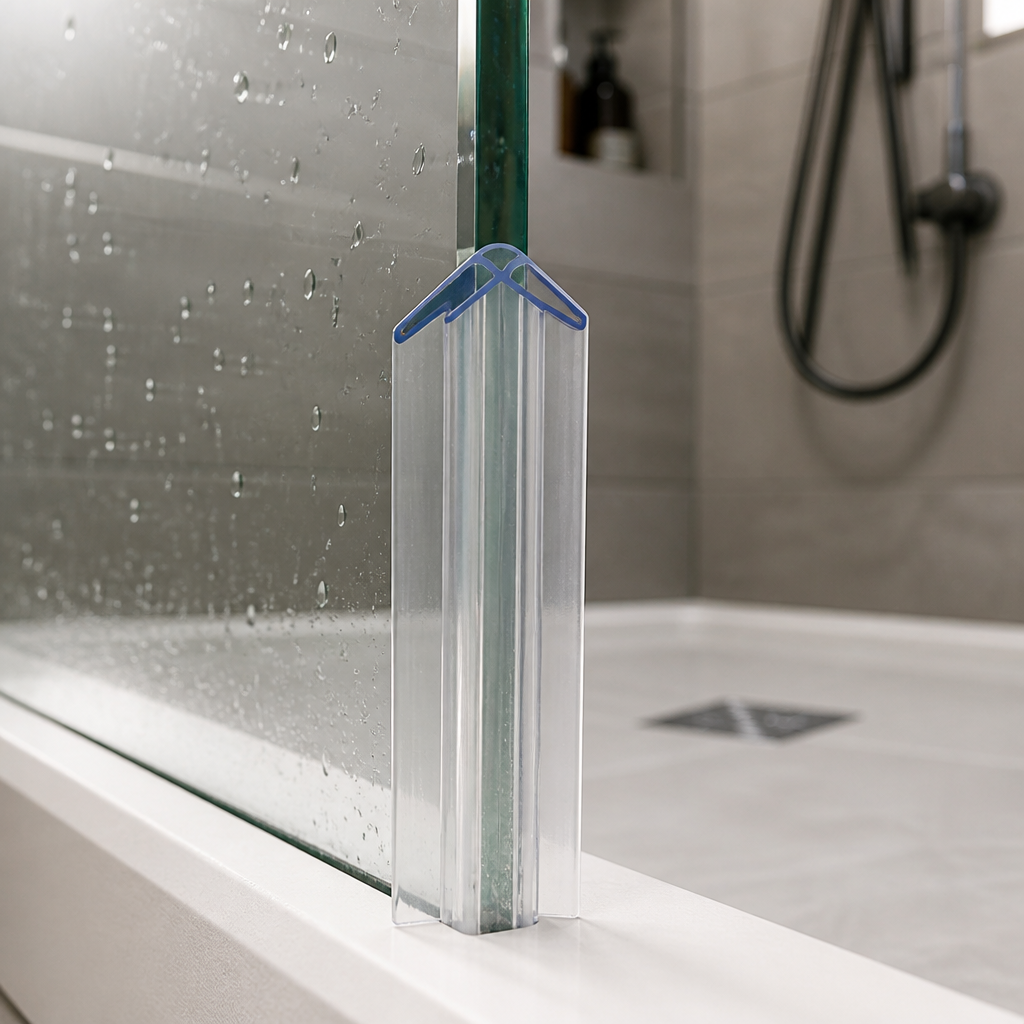 Shower Screen Seal - Fits 4-6mm Glass - 90 Degree Join