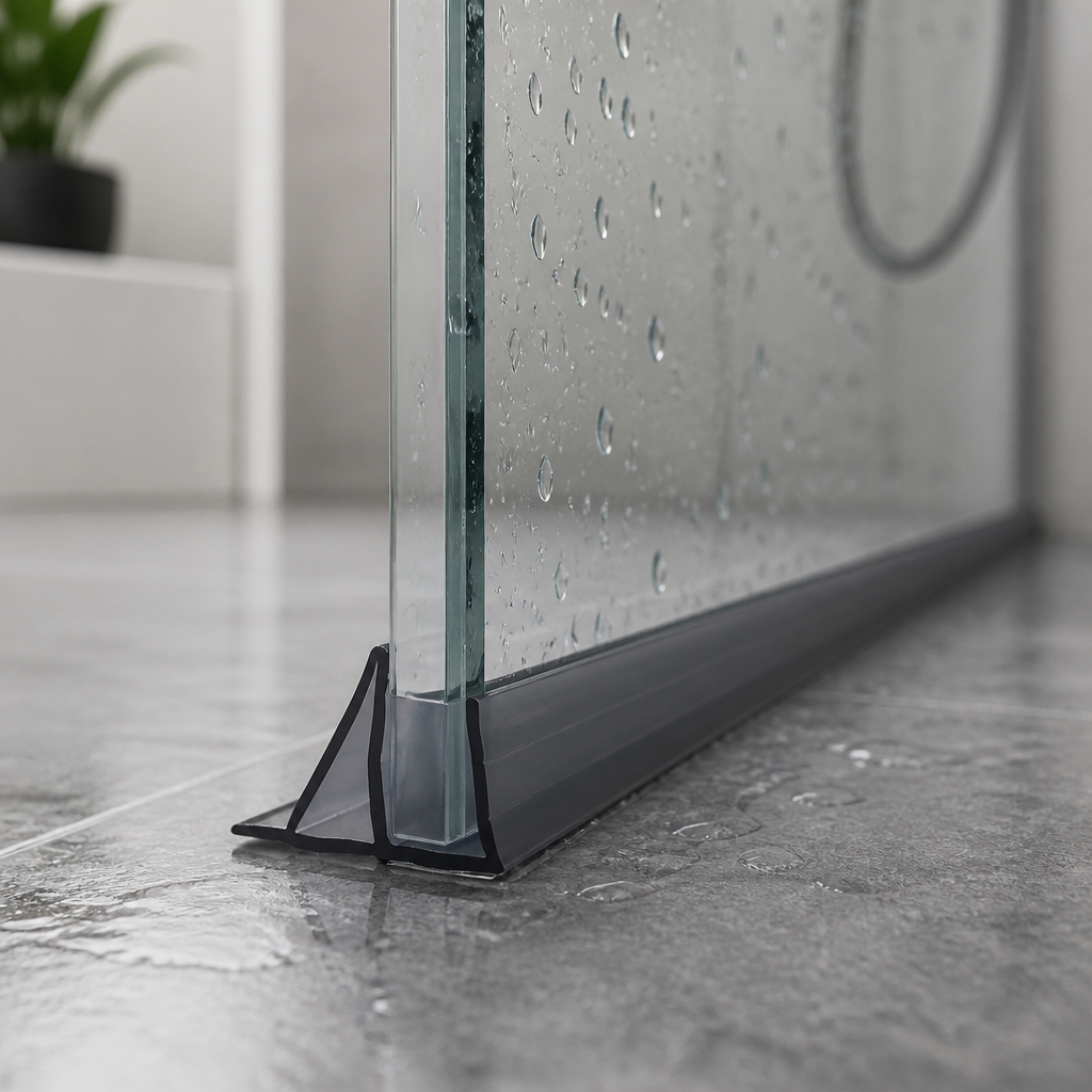SEAL078B - Shower Screen Seal - Fits 8-10mm Glass - Gaps 7-12mm - Black