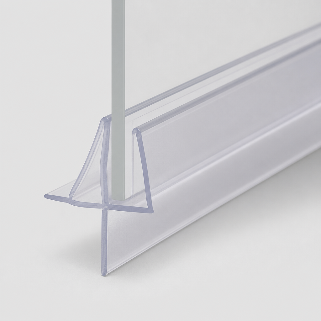 SEAL078B - Shower Screen Seal - Fits 8-10mm Glass - Gaps 7-12mm - Black
