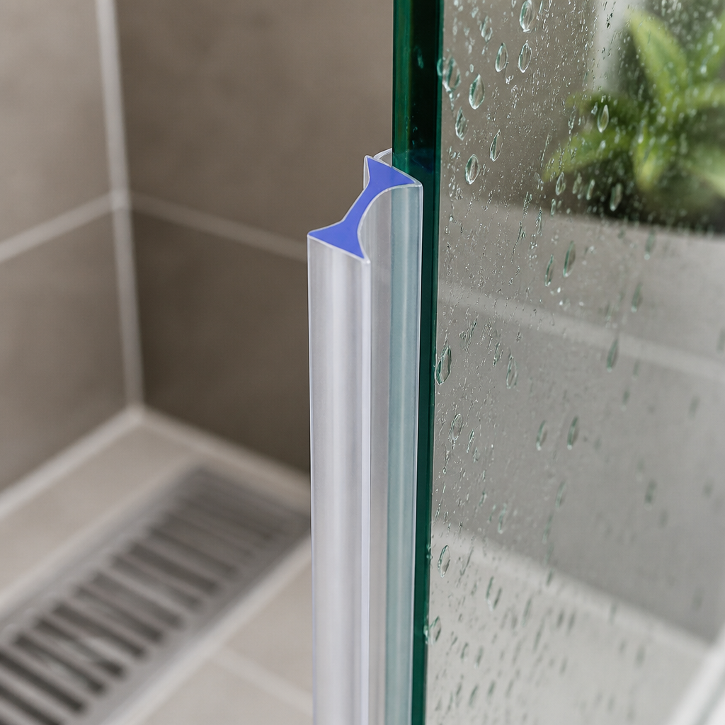 SEAL092 - Shower Screen Seal - Fits 12mm Glass - Self Adhesive I Join Seal