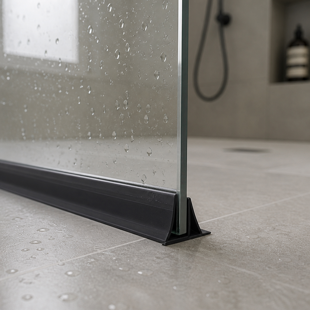 SEAL114B - Shower Screen Seal - Fits 8-10mm Glass - Gaps 11-16mm - Black