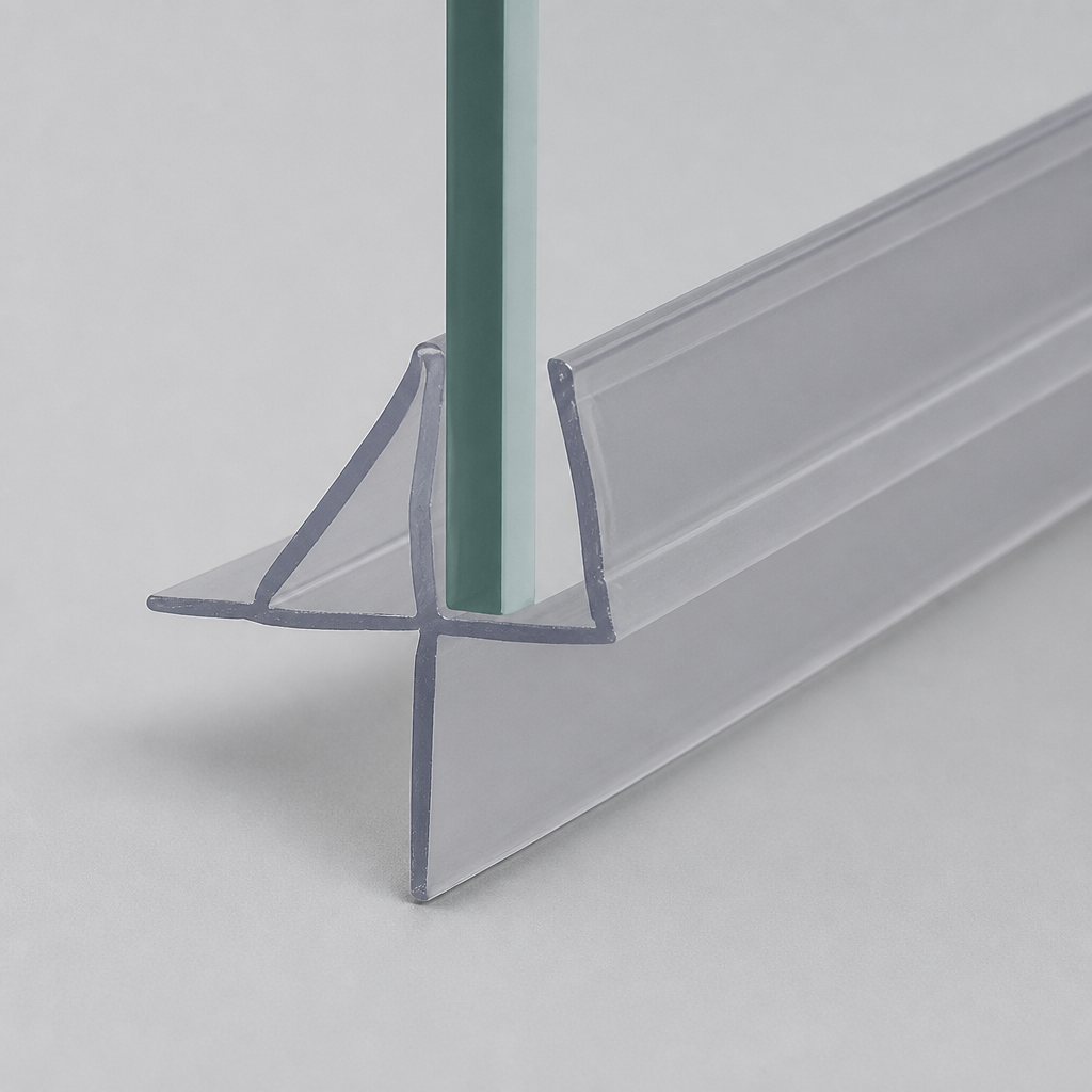 SEAL114B - Shower Screen Seal - Fits 8-10mm Glass - Gaps 11-16mm - Black