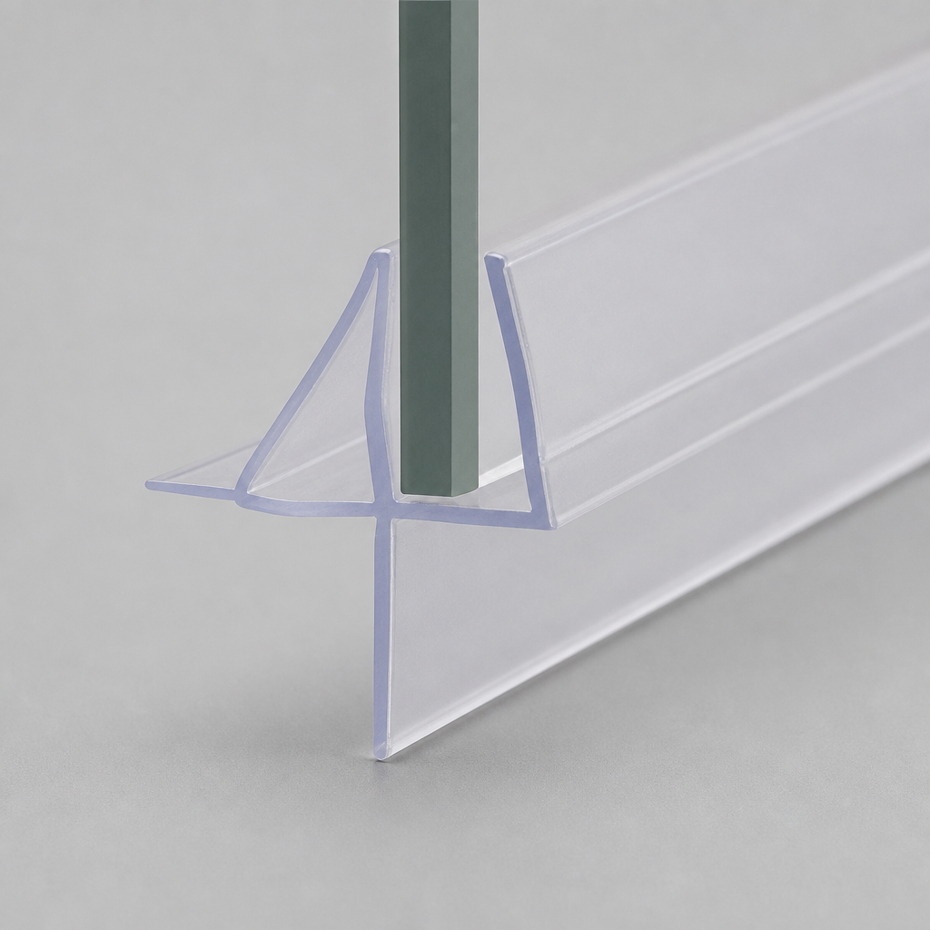 SEAL141B - Shower Screen Seal - Fits 4-6mm Glass - Gaps 15-20mm - Black