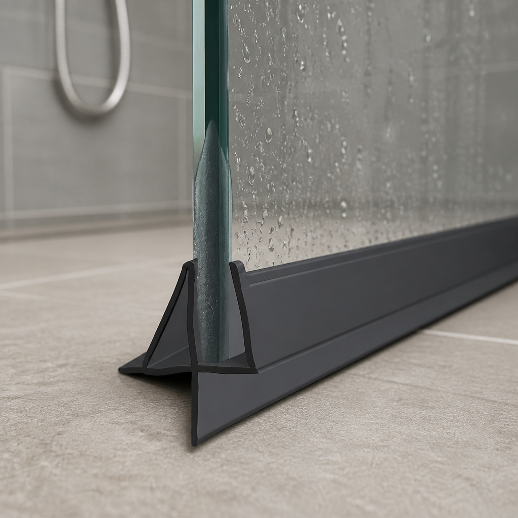 SEAL142B - Shower Screen Seal - Fits 8-10mm Glass - Gaps 15-20mm - Black