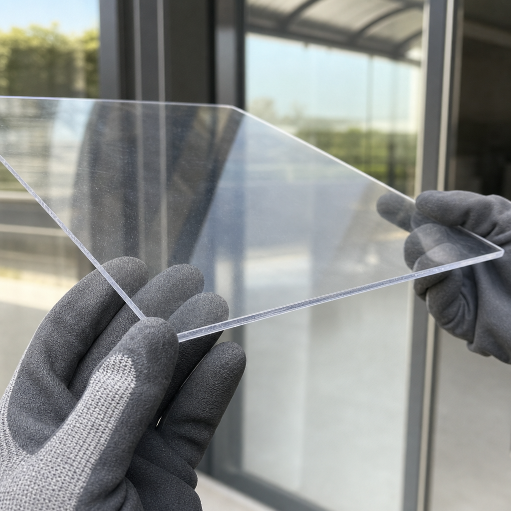 Clear Polycarbonate Sheet in Thicknesses of 0.75mm, 1mm and 1.5mm
