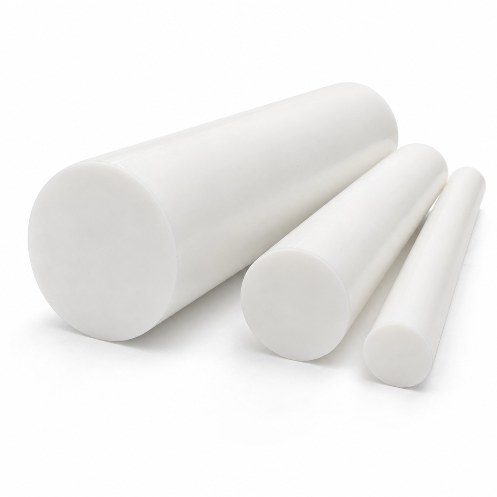 PTFE Rods in 4mm to 25mm Diameters for Industrial Use
