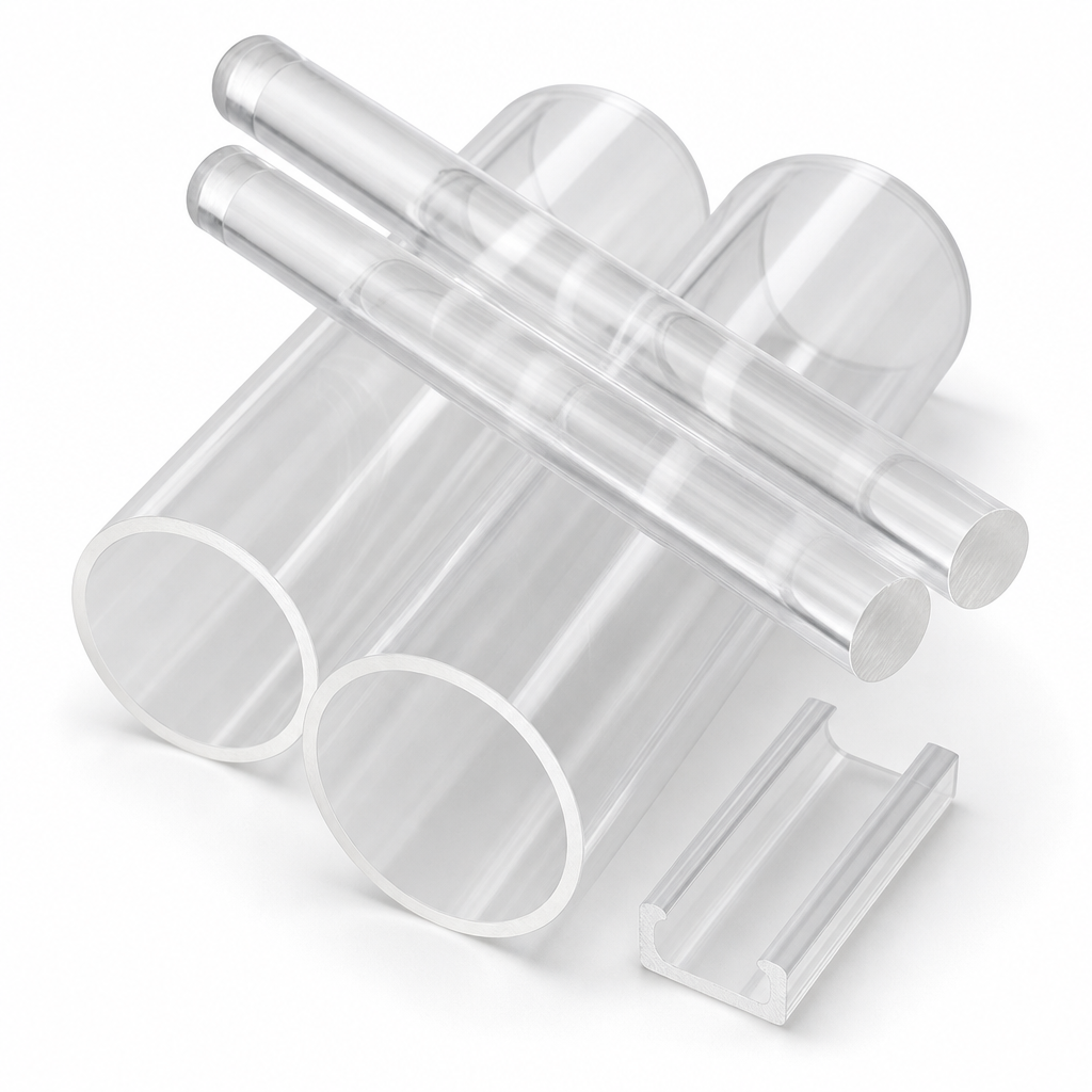 Clear Acrylic Tube 350mm OD to 457mm OD for Machining & Fabrication