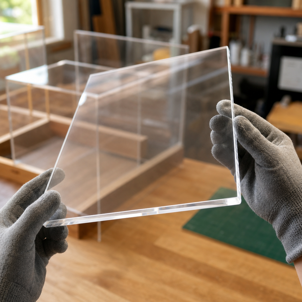 Clear Acrylic Sheet 6mm Thick A4 Size - Pack of 4 for Displays