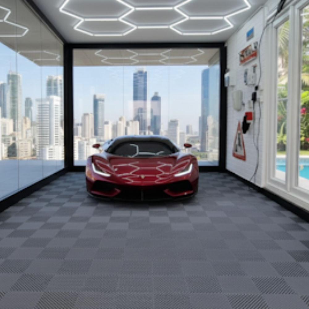 Modular Rib Floor Tile – Recycled, Non-Slip & Heavy Duty