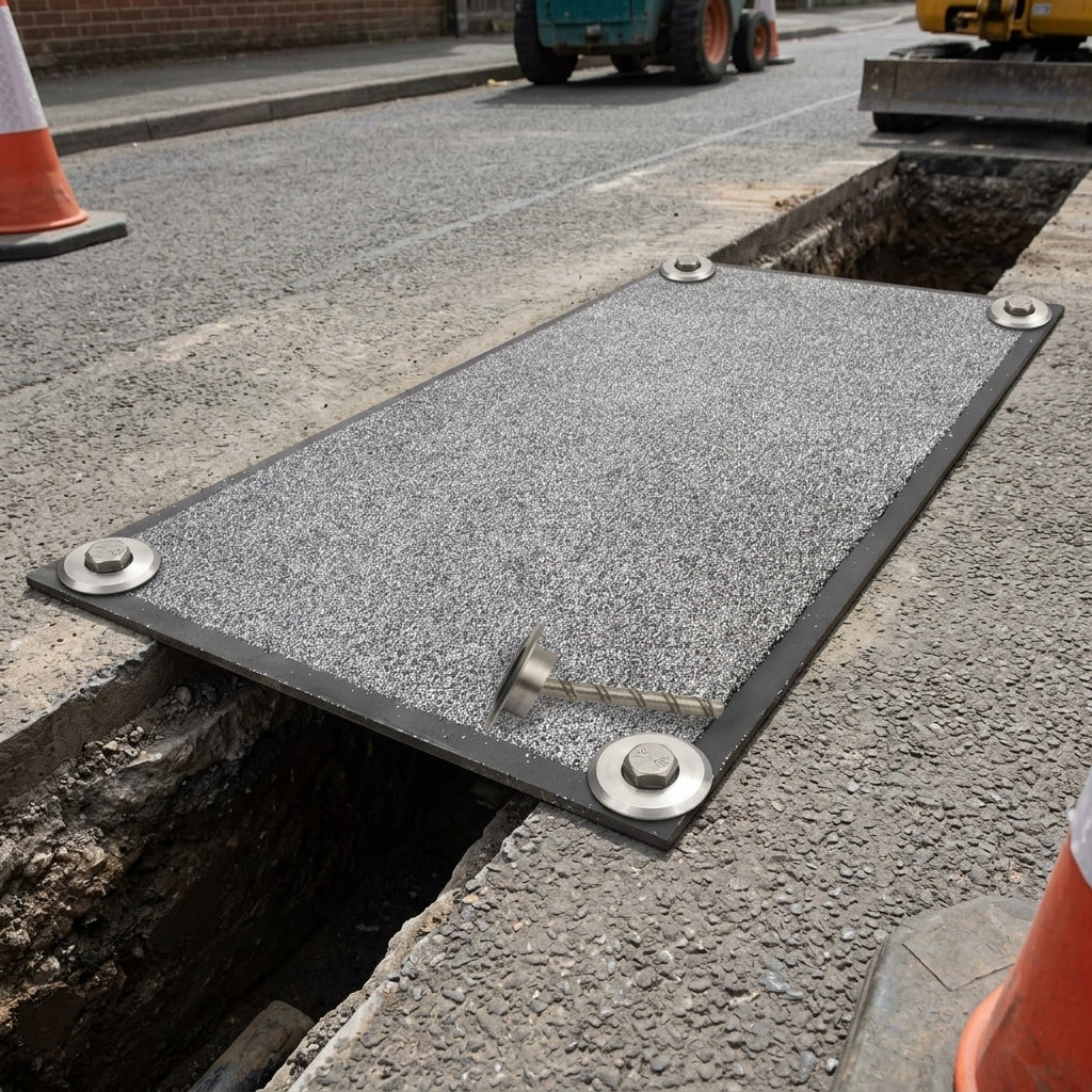 Ground Fixing Collar for Steel Road Plates with 65–80mm Hole