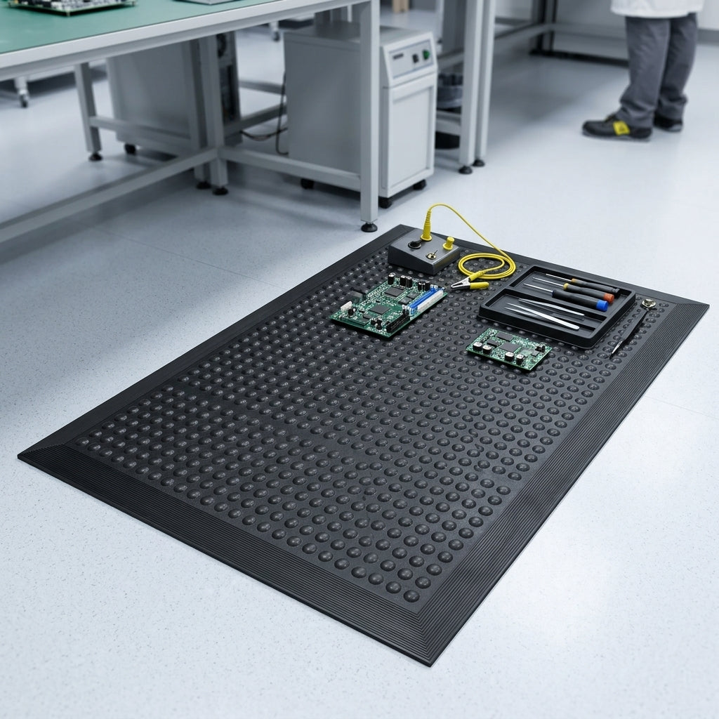ESD Anti-Fatigue Rubber Mat with Bevelled Edges