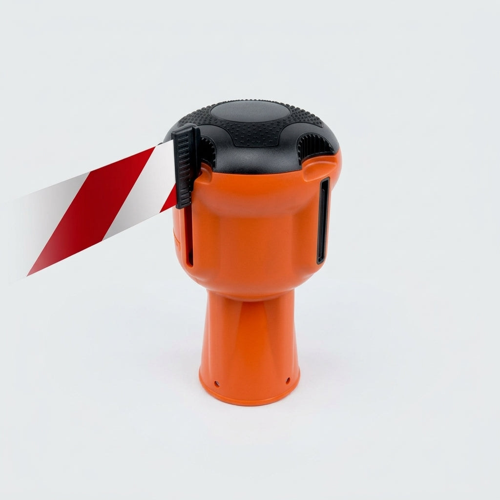 Retractable Barrier Dummy End Unit - Recycled Plastic Body (view 2)