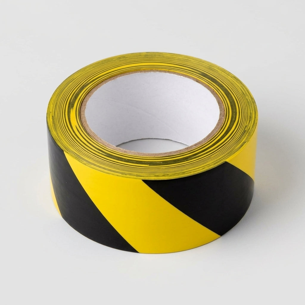 Self-Adhesive Hazard Warning Tape - PVC Striped for Area Marking (view 2)