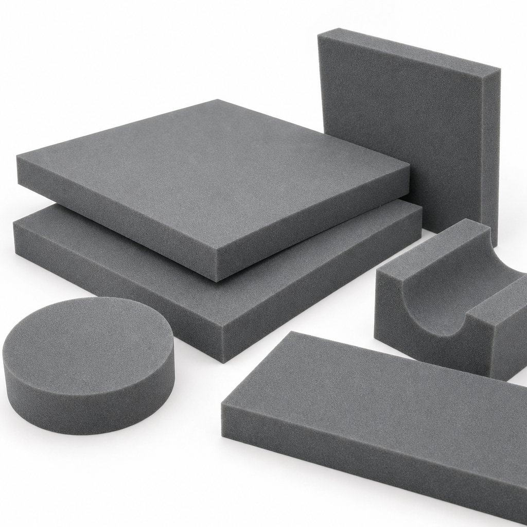 Polyethylene Black-Grey / White Sheet 3mm to 100mm thick for Shock absorption & cushioning - Low Density Foam Sheets in use