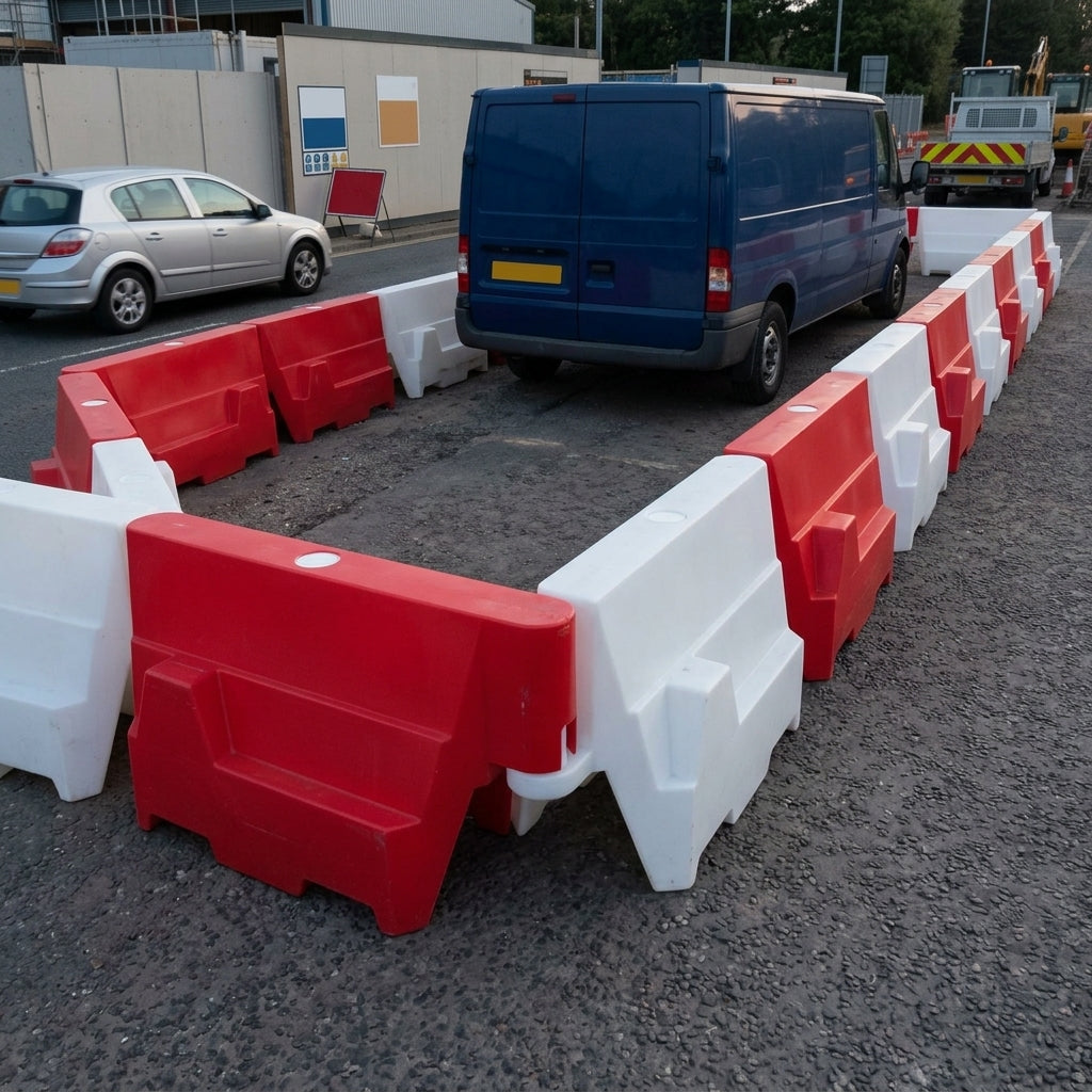Water-Filled Rotating Traffic Barrier - 1m Modular Separator