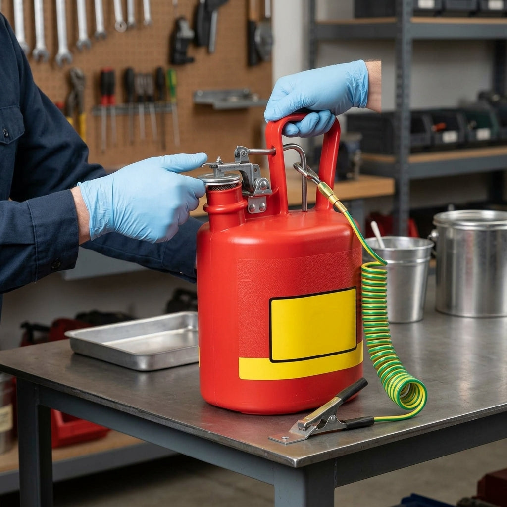 Type 1 Polyethylene Safety Can with Flame Arrester - 1 Gallon