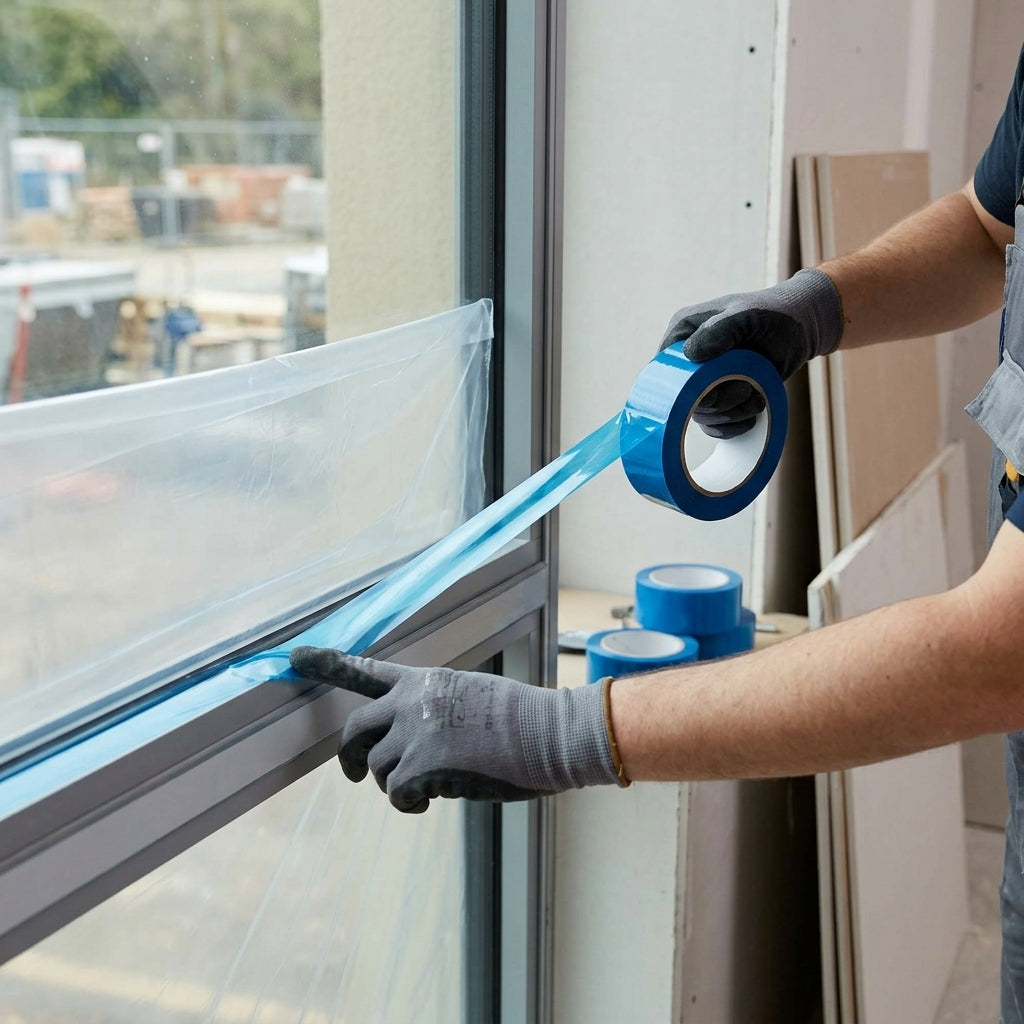 Low Tack Window Protection Tape - 50m Rolls