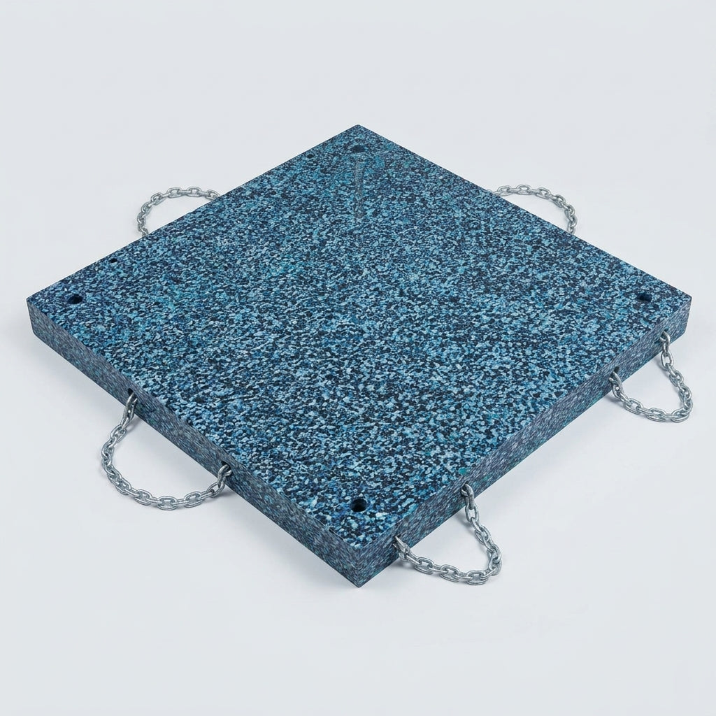 Heavy Duty Outrigger Pad with Chain Handles - 1200mm x 1200mm x 100mm (view 2)