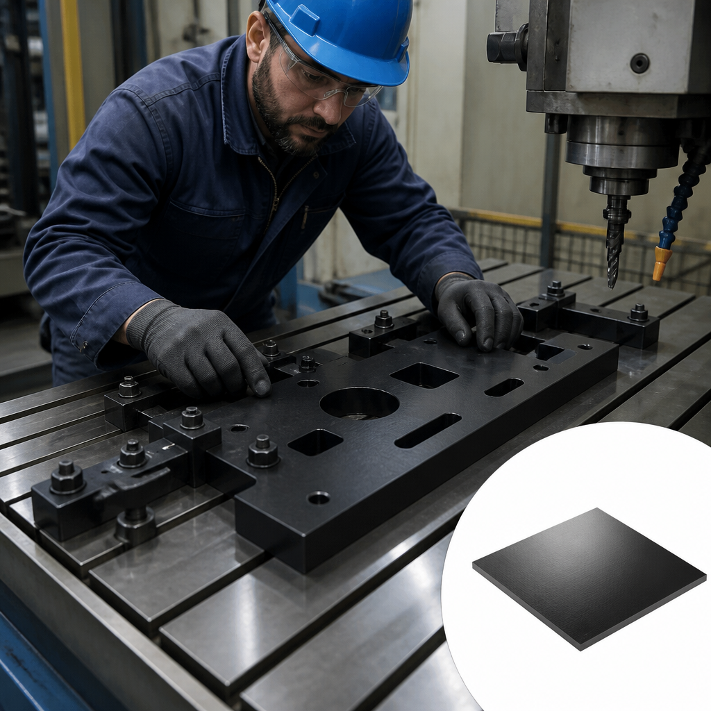 Black Acetal Sheet for Engineering Applications 6mm to 60mm thick - UK Engineering Plastics