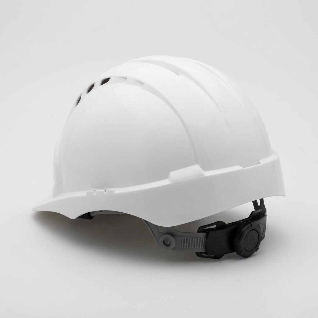 Vented Safety Helmet with Slip Ratchet Adjustment (view 2)