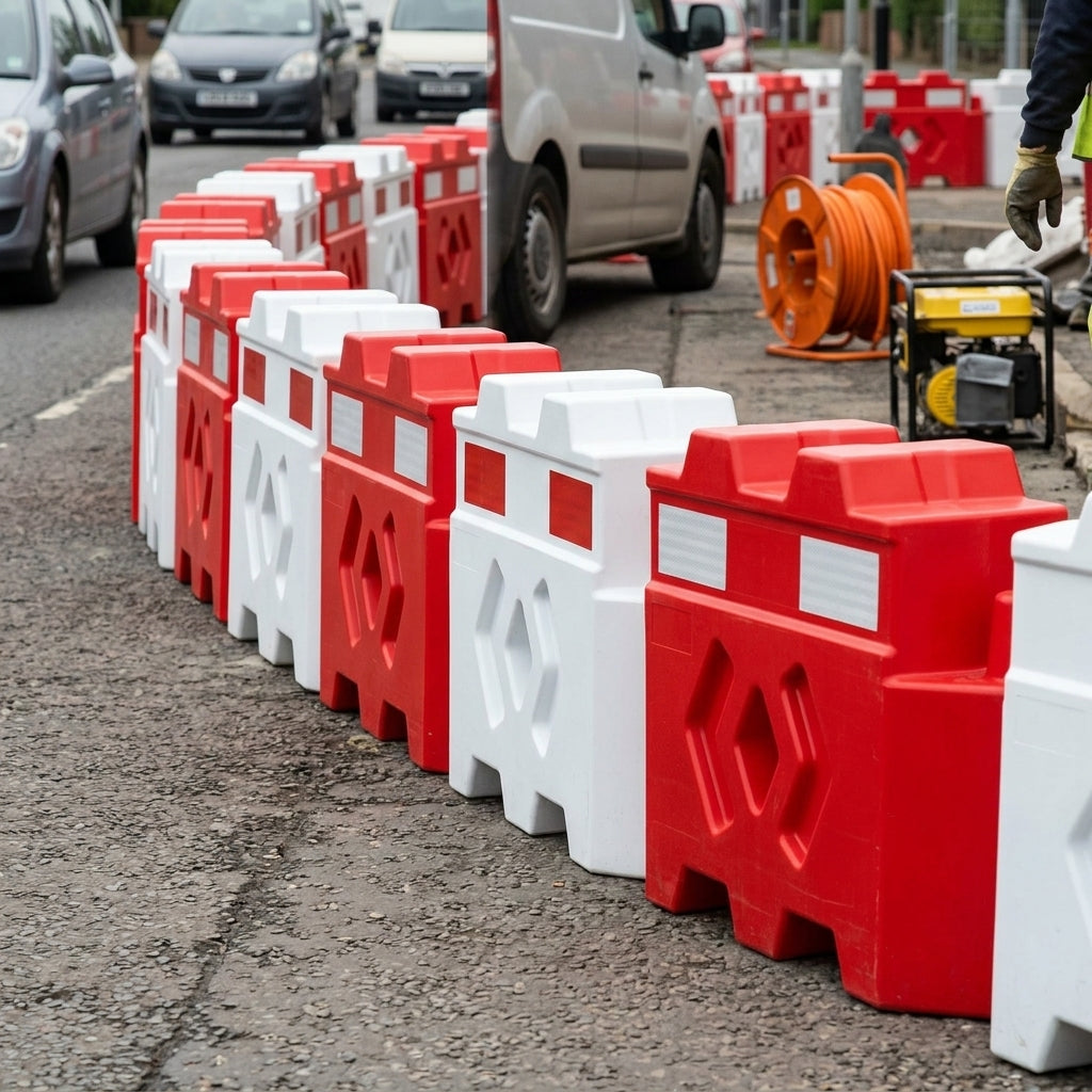 Water Filled Traffic Barrier Heavy Duty Compact Design