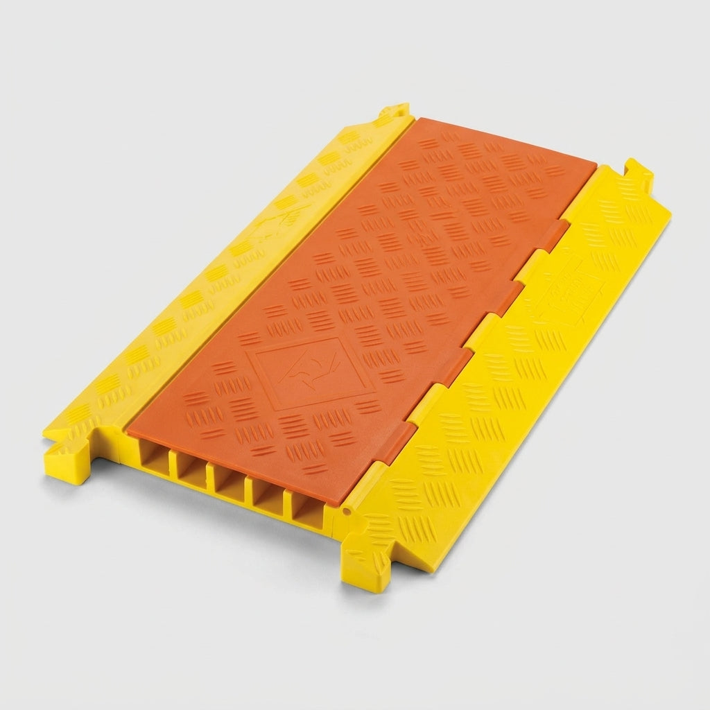 5 Channel Heavy Duty Cable Protector with Hinged Lid - Modular Design (view 2)