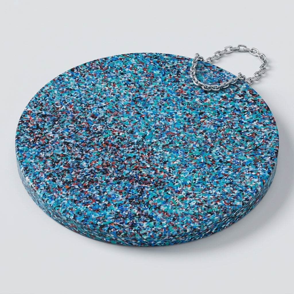 Round UHMWPE Outrigger Pad with Chain Handle (view 2)