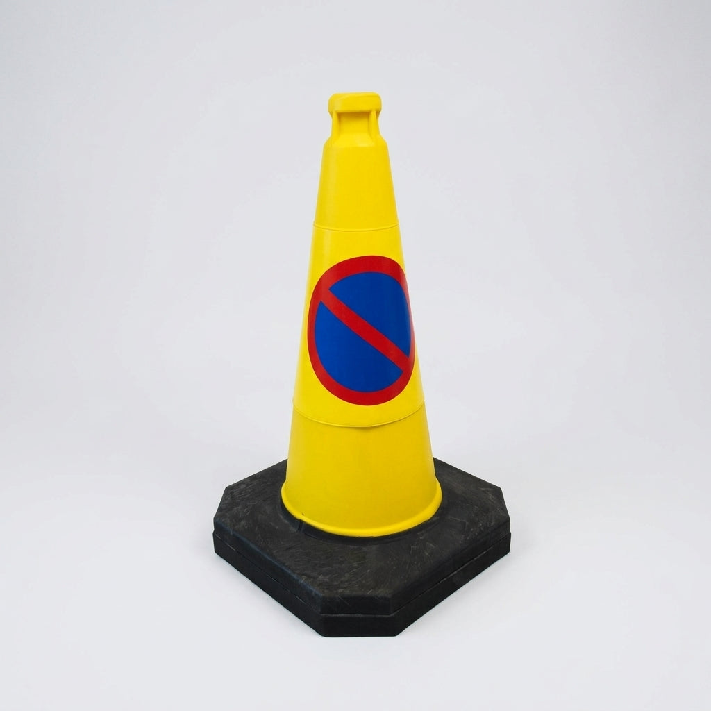 No Waiting Traffic Cone with Weighted Base - 750mm High Visibility (view 2)