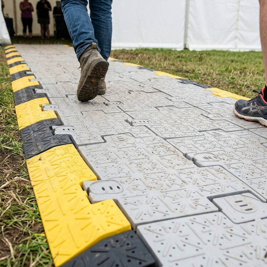 Modular Ground Protection Tiles - Flexible Surface Covering