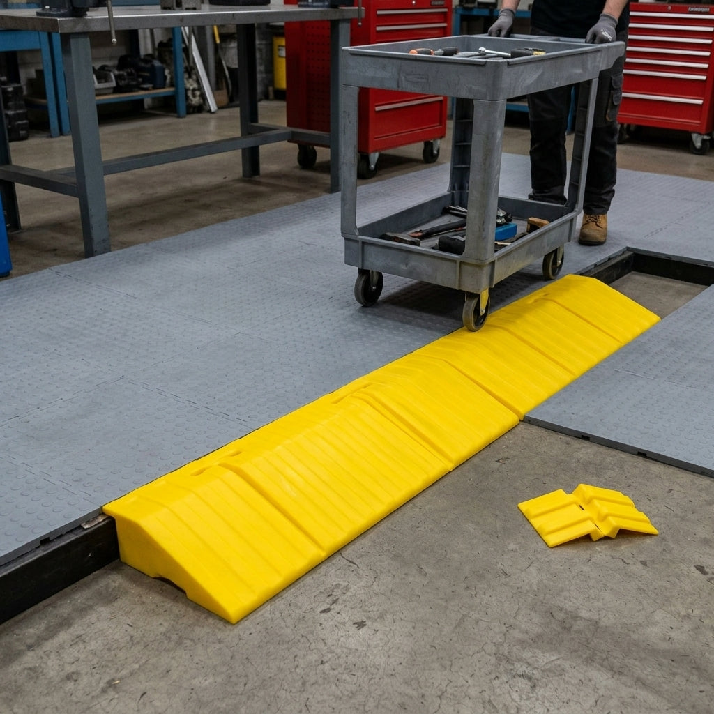 Modular Access Ramp for Interlocking Matting Systems - Pair