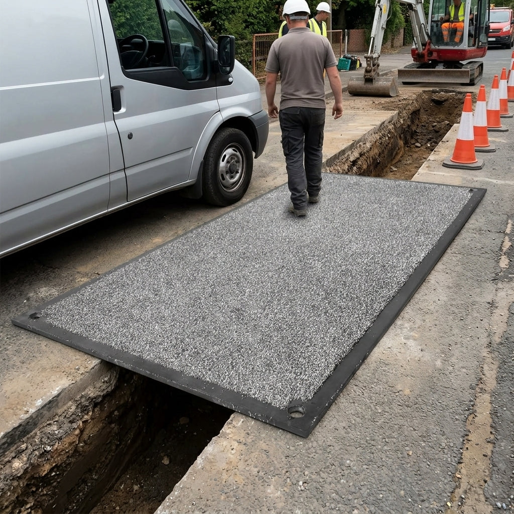 High-Friction Steel Bridging Plate – Anti-Skid Surface 2.5m x 1.25m