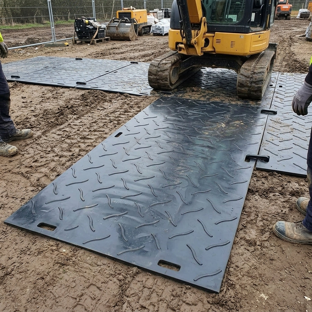 Heavy Duty Recycled HDPE Access Mat - 2.4m x 1.2m x 15mm