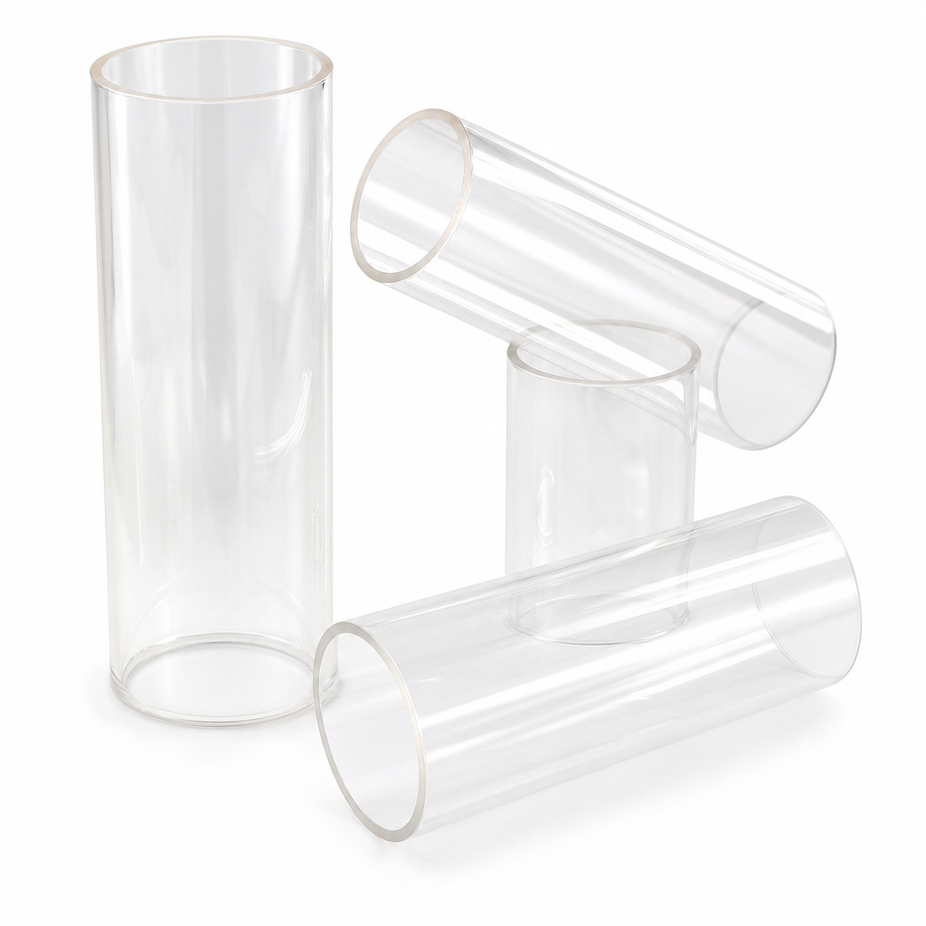 Cast Acrylic Clear Tube 102mm to 134mm dia for Light fixtures & furniture components - Acrylic Tube in use