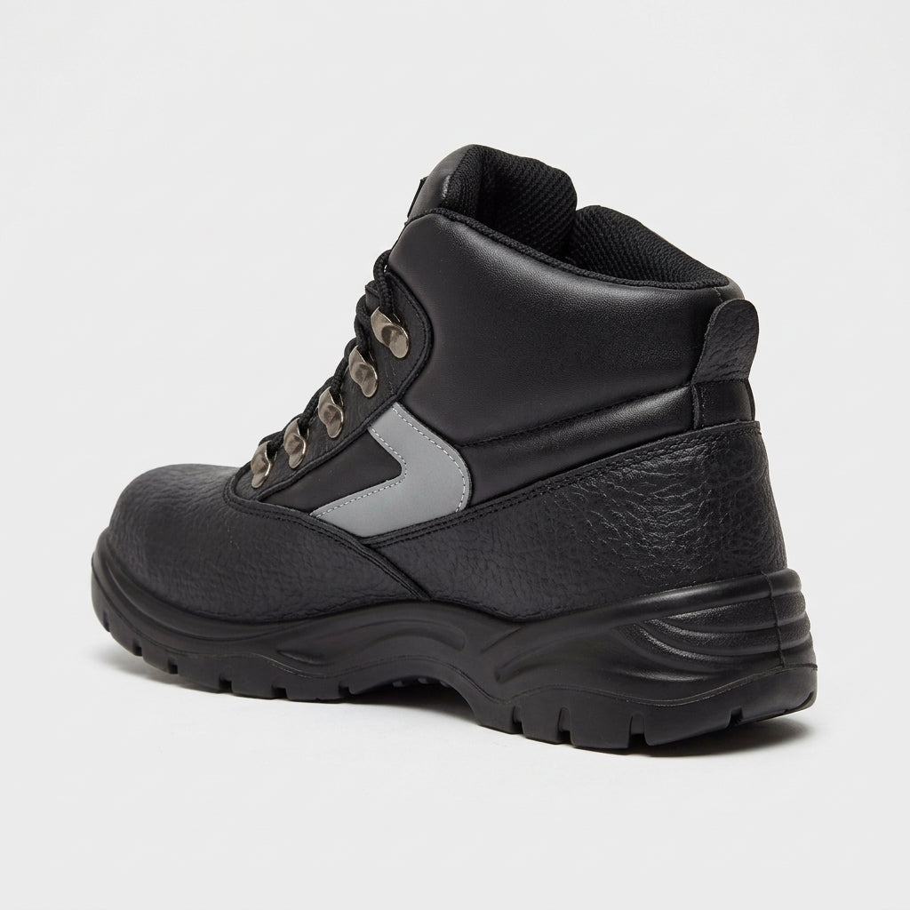Mid Cut Safety Work Boot with Steel Toe Cap and Reflective Strip (view 2)