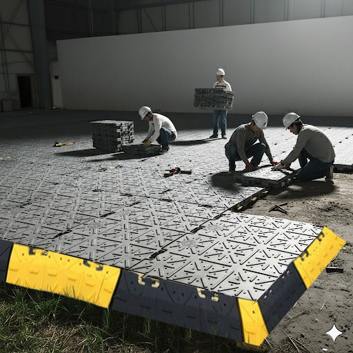 Ramp Edge for Temporary Flooring – Anti-Slip Outdoor Finish