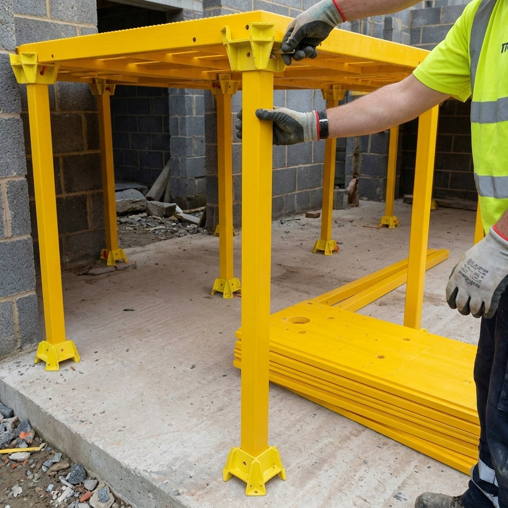 Adjustable Leg Unit for Safety Decking Platform - 1.455m