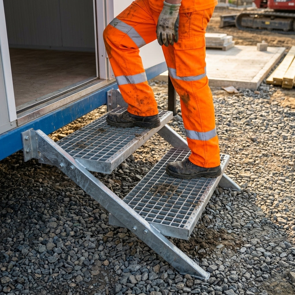 Modular Access Steps for Welfare Cabins