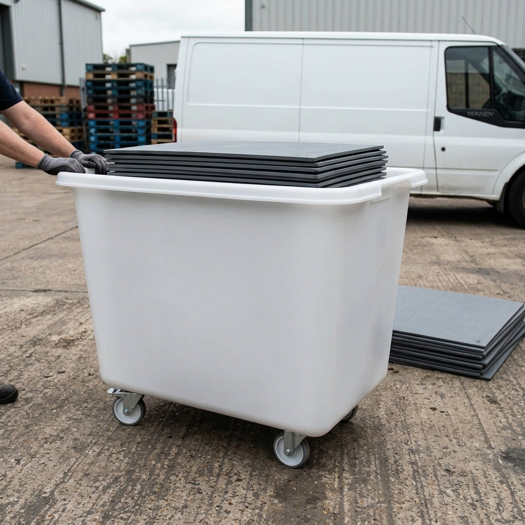 Heavy Duty Polyethylene Waste Transport Trolley