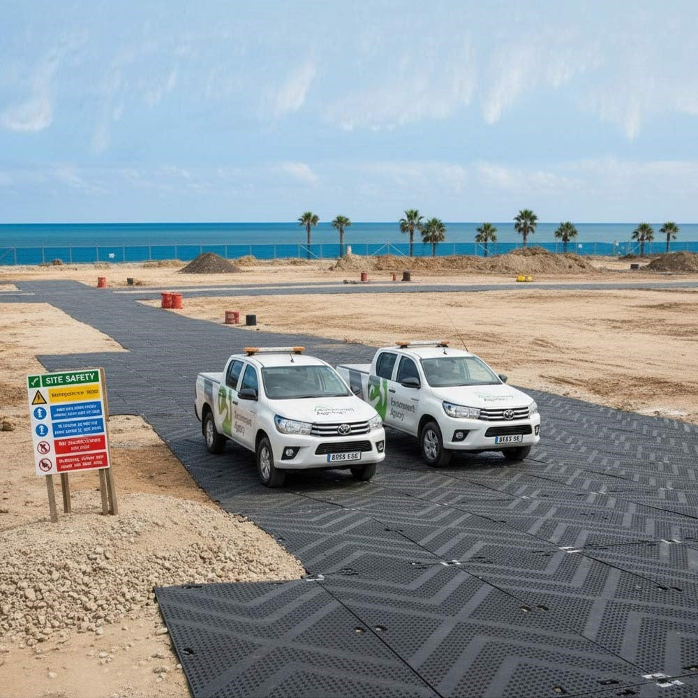 Ground Protection Mat HDPE 2400x1200mm Heavy Duty Lightweight