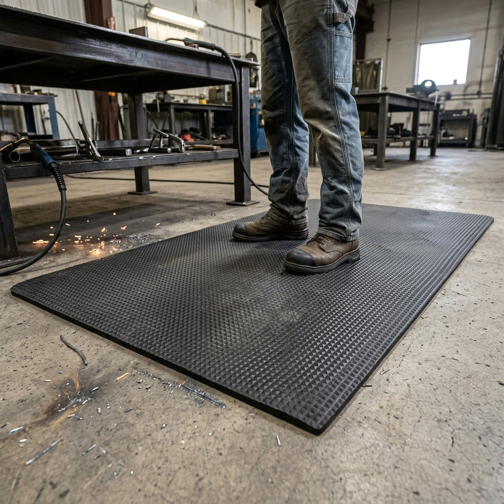 Anti-Fatigue Mat with Diamond Tread and PVC Foam Backing