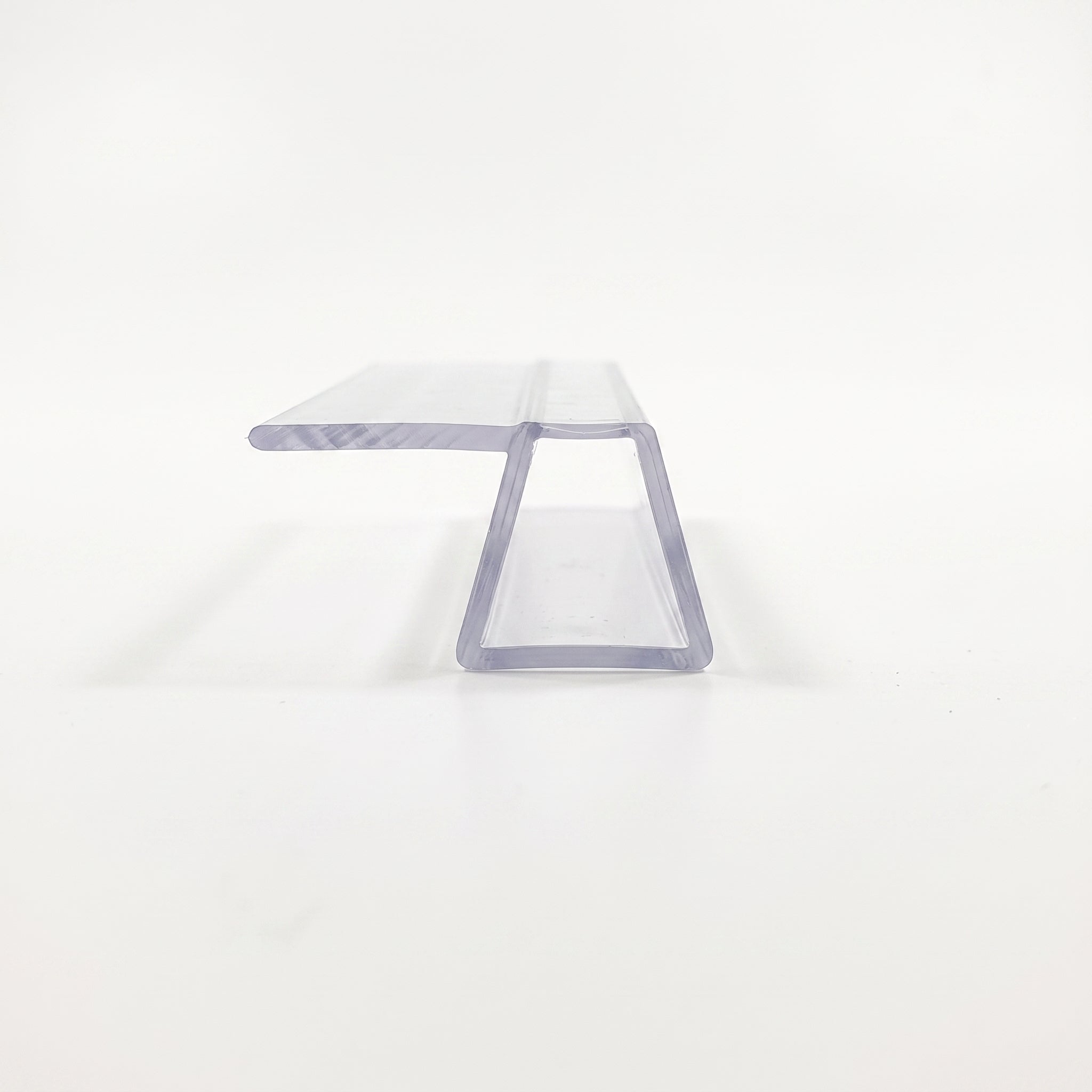 Vertical fin seal profile for 10-12mm glass - 14mm channel with soft side fin in 10-25mm widths