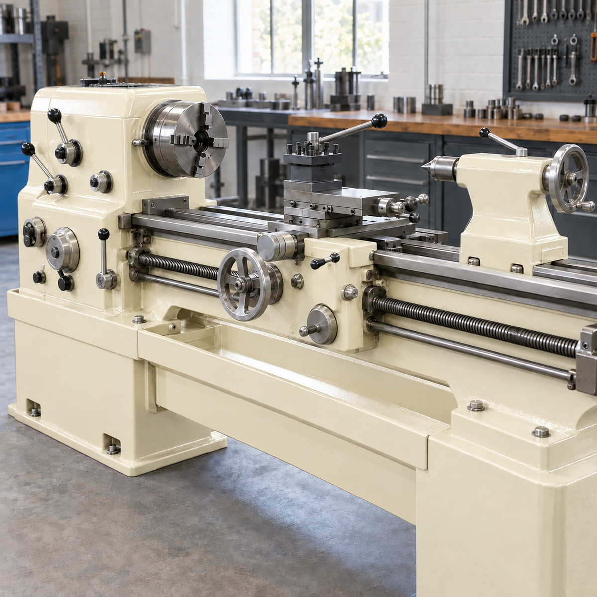 Cream illustrative application: Industrial Machinery Enamel – Durable Gloss Metal Paint