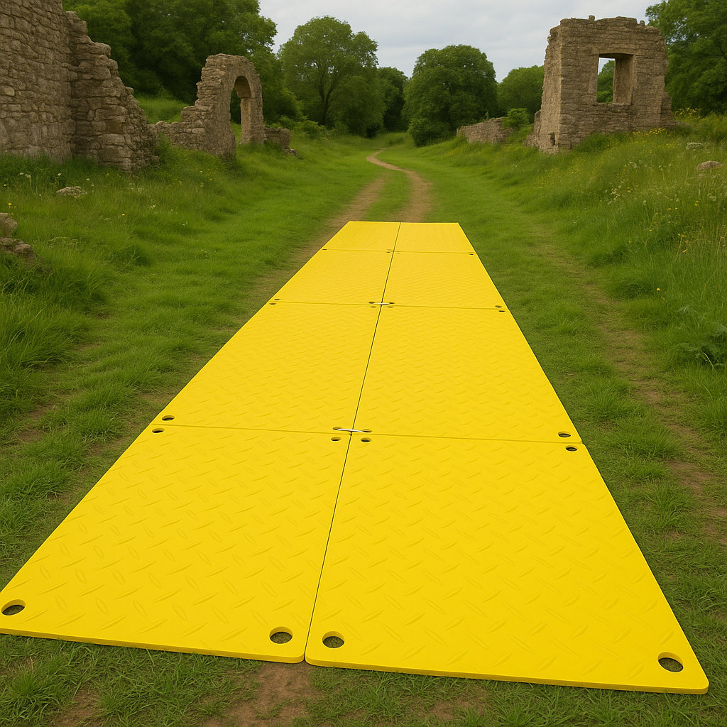 Gold EcoStak™ Heavy-Duty Access Mat for Plant, Machinery & Worksites