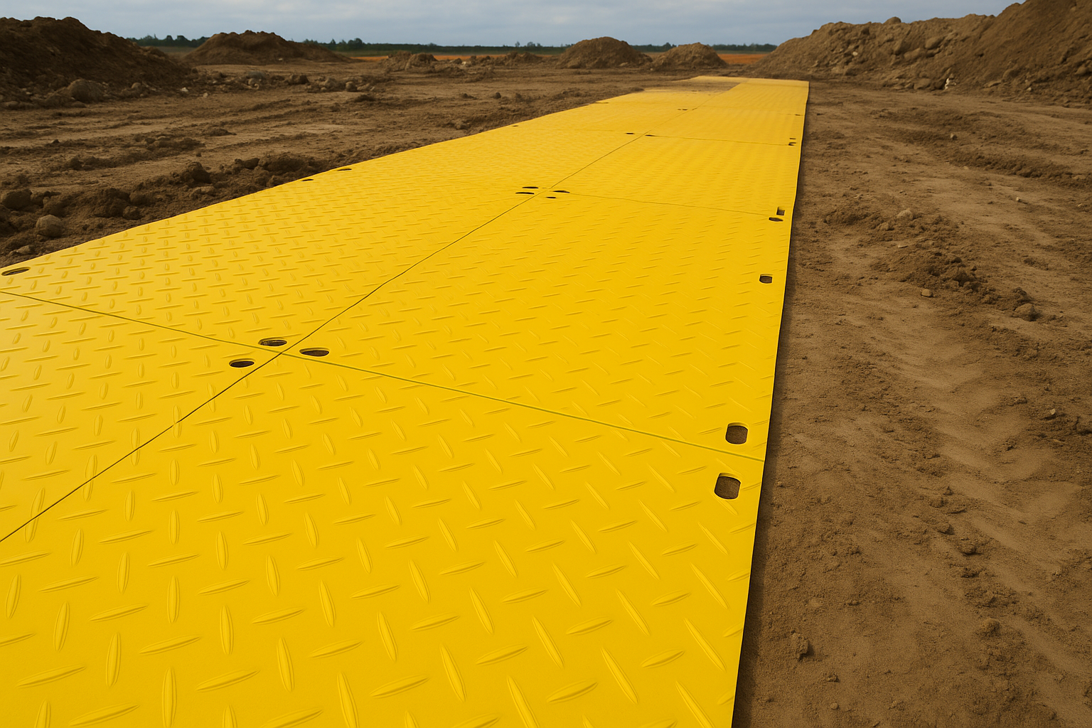 Dark Olive Green EcoStak™ Heavy-Duty Access Mat for Plant, Machinery & Worksites