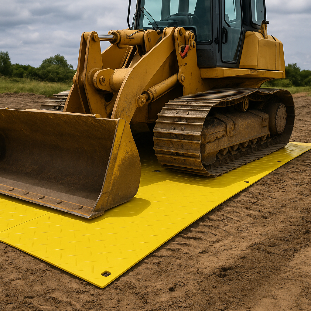 Dark Olive Green EcoStak™ Heavy-Duty Access Mat for Plant, Machinery & Worksites